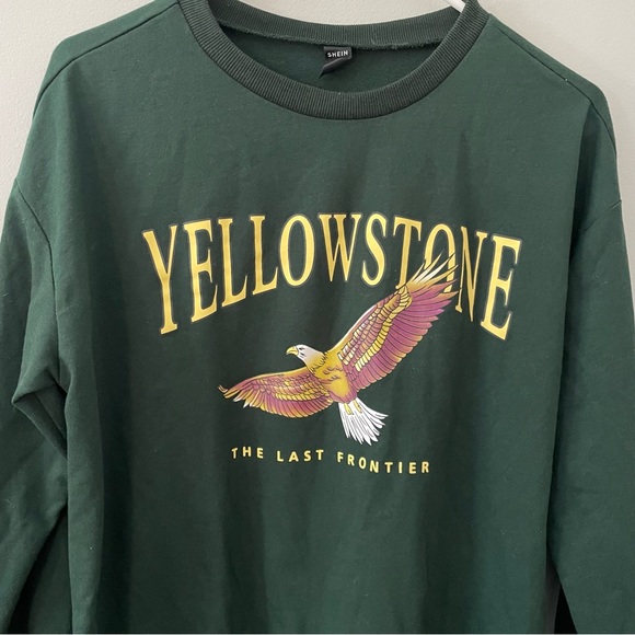 SHEIN Green Yellowstone Crewneck - Picture 3 of 3